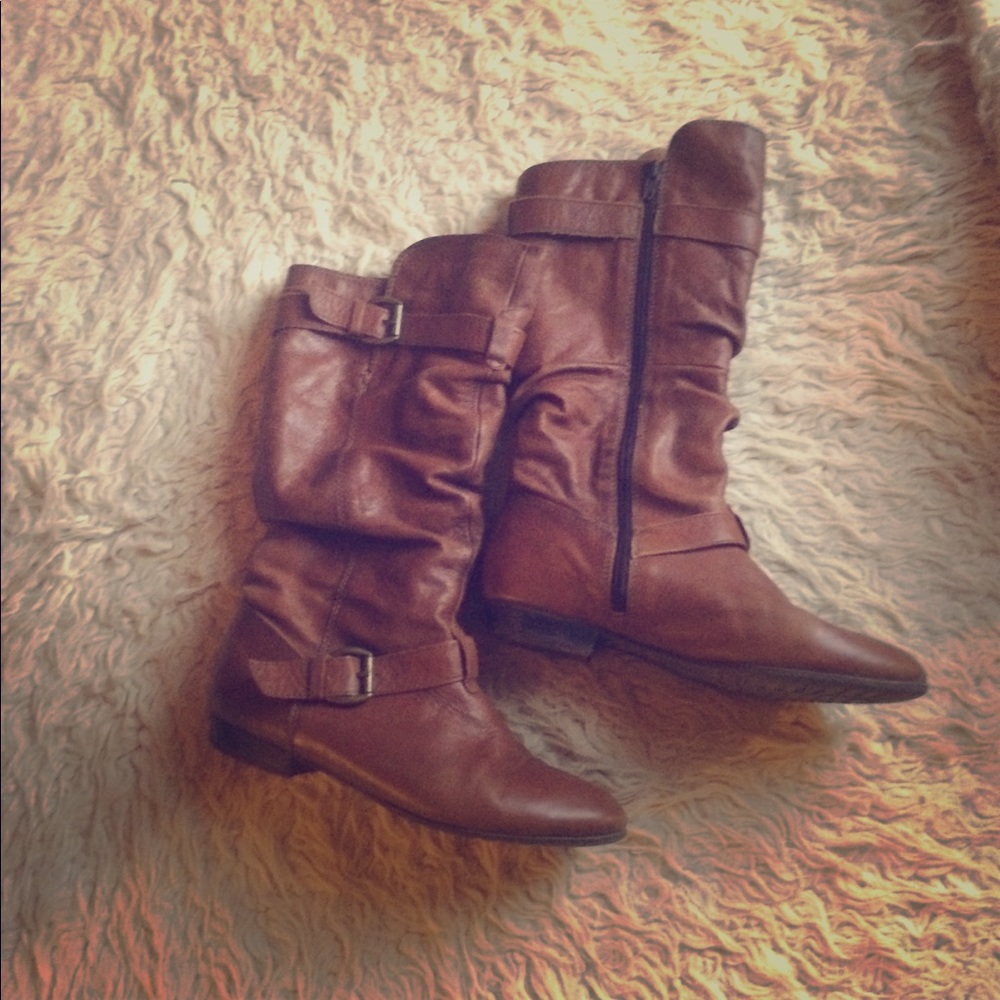 Aldo Cognac Knee Boots